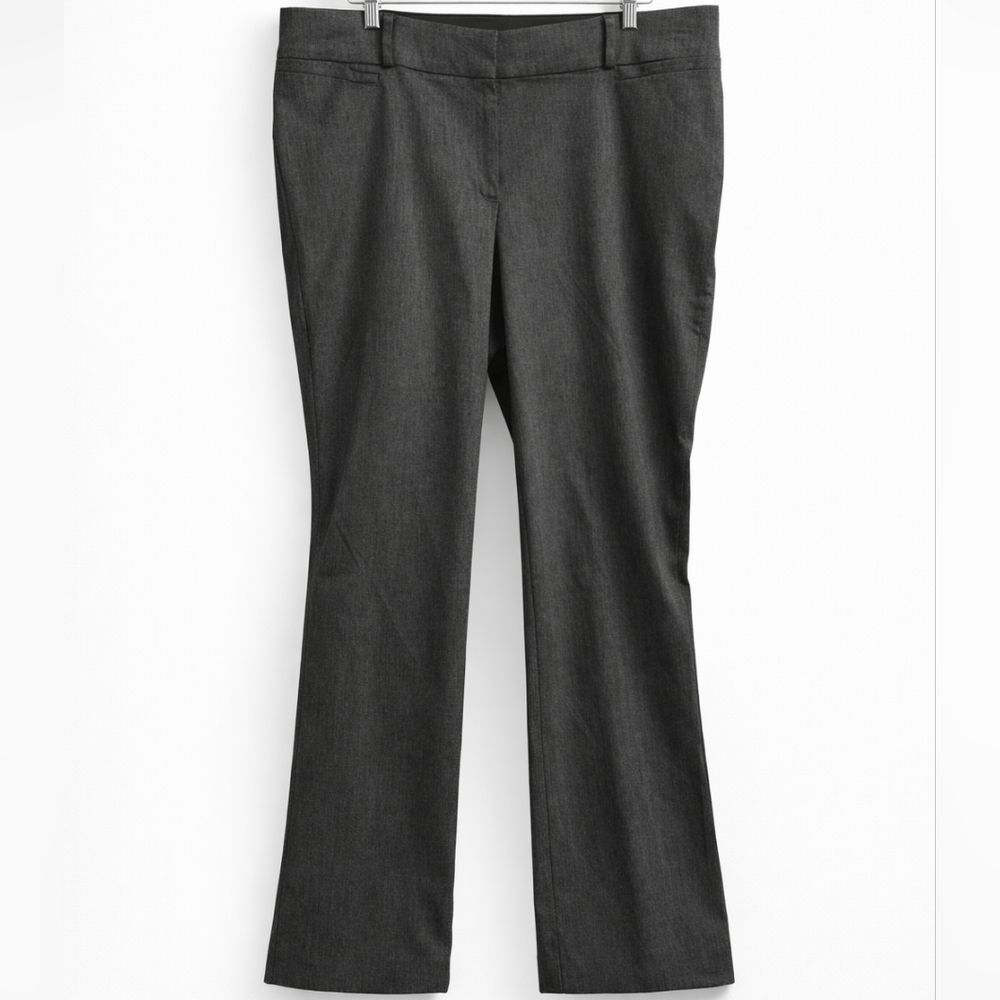 Lane Bryant Dress Pants Size 20R Gray Stretch Career Work Straight Leg Slacks